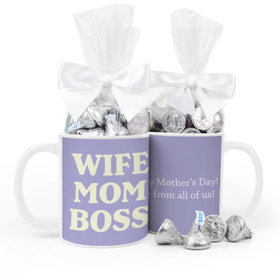 Mother's Wife Mom Boss 11oz Mug with 1/2lb KISSES