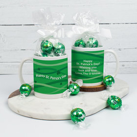 Personalized Happy St. Patrick's 11oz Mug with Lindor Truffles - Party