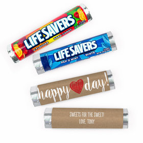 Personalized Valentine's Day Happy Heart Day Lifesavers Rolls (20 Rolls)