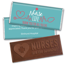 Personalized Nurse Appreciation Nurse Life Embossed Nurse Chocolate Bars