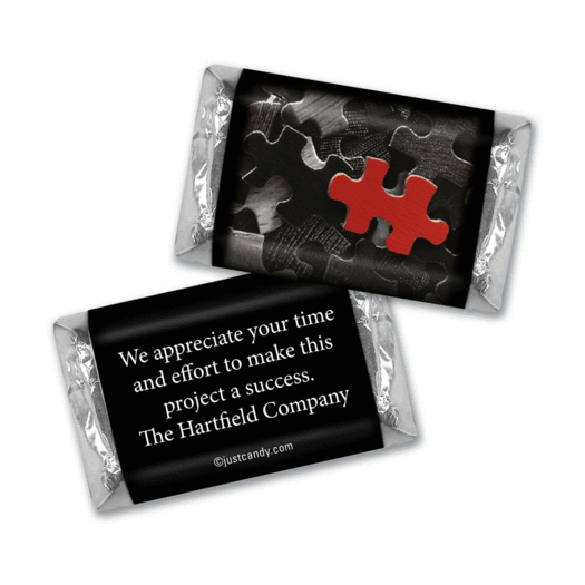 Personalized Business Thank You Puzzle Key Piece Hershey's Miniatures