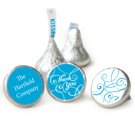 Thank You Personalized Hershey's Kisses Scroll Assembled Kisses