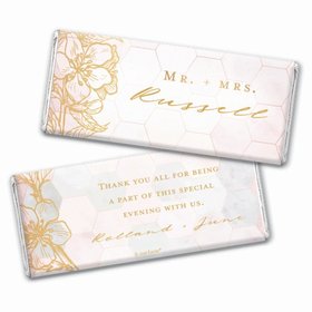 Personalized Wedding Blushing Dream Chocolate Bar & Wrapper