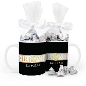 Personalized Wedding Mr. & Mrs. 11oz Mug with Hershey's Kisses