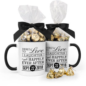 Personalized Wedding Love & Laughter 11oz Mug with Hershey's Kisses