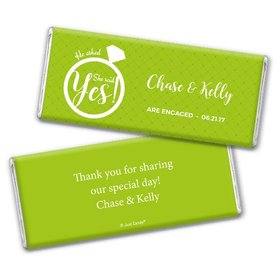 Engagement Party Favor Personalized Chocolate Bar She Said Yes! Ring