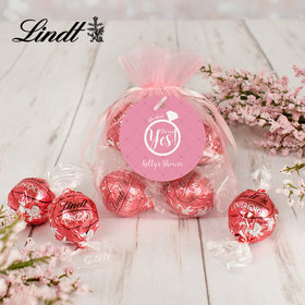 Personalized Bridal Lindt Truffle Organza Bag- She Said Yes