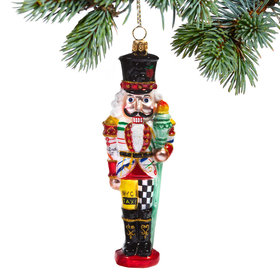 Glass Nutcracker - New York City Version Christmas Ornament