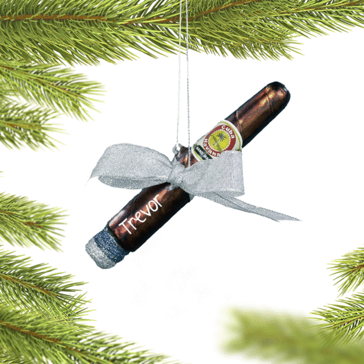 Personalized Cigar Christmas Ornament