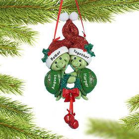 Personalized Turtle Friends Christmas Ornament