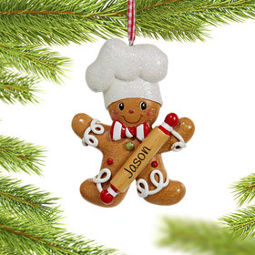 Personalized Sweet Gingerbread Boy Christmas Ornament