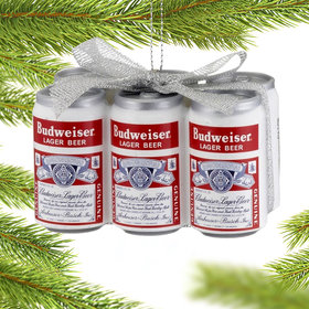 Personalized Budweiser Vintage Six-Pack Christmas Ornament