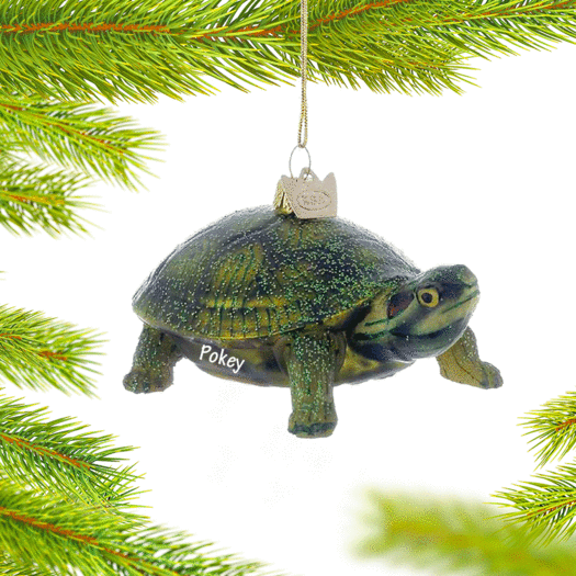 Personalized Land Turtle Christmas Ornament