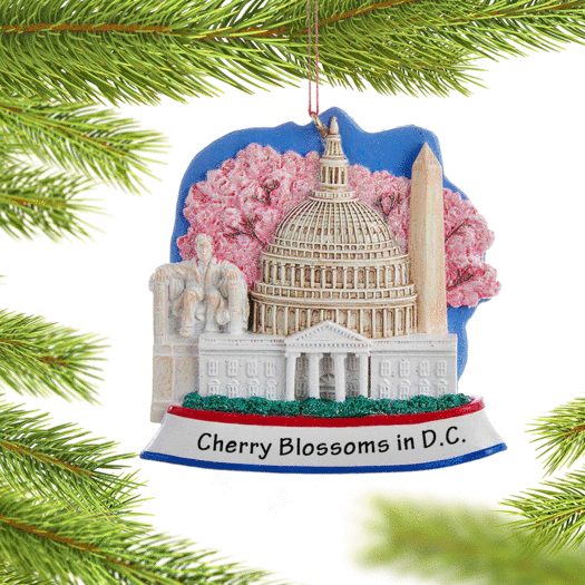 Personalized Washington D.C. Scene Christmas Ornament