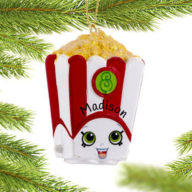 Personalized Shopkins Poppy Corn Christmas Ornament