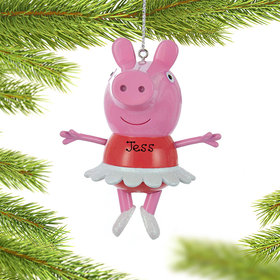 Personalized Peppa Pig Ballerina Christmas Ornament