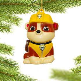 Personalized Paw Patrol Character (Rubble) Christmas Ornament