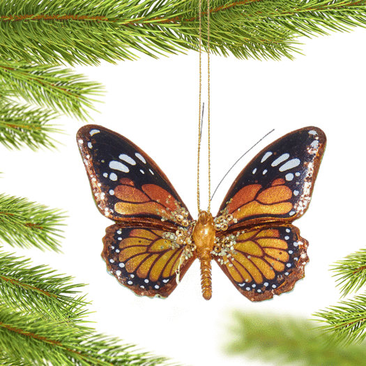 Personalized Monarch Butterfly Christmas Ornament