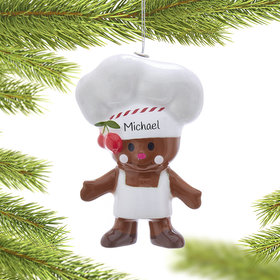 Personalized Gingerbread Chef Christmas Ornament