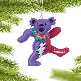 Personalized Grateful Dead Dancing Bear (Pink and Purple) Christmas Ornament