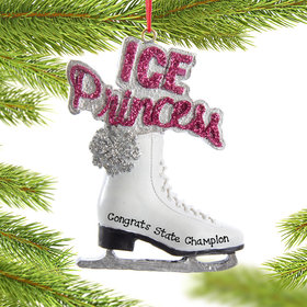 Personalized "Ice Princess" Shoe Christmas Ornament