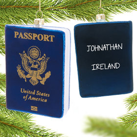 Personalized Passport-Ireland Christmas Ornament