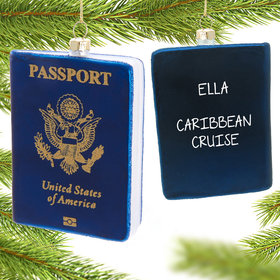 Personalized Passport-Cruise Christmas Ornament