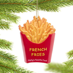 Personalized French Fries Christmas Ornament