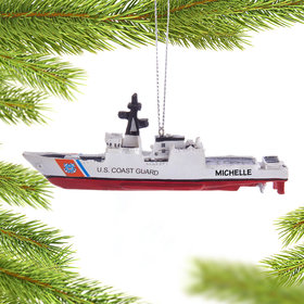 Personalized U.S. Coast Guard Ship Christmas Ornament