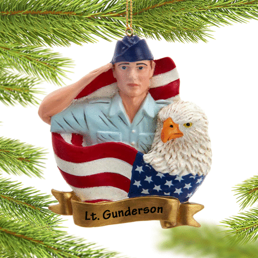 Personalized USAF Airman Christmas Ornament