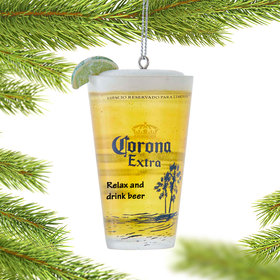 Corona Cup with Lime Christmas Ornament