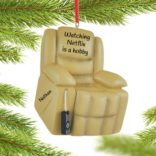 Personalized Recliner Chair Christmas Ornament