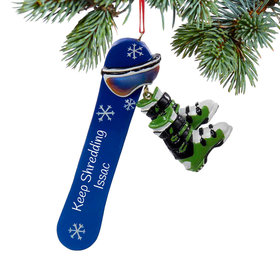 Personalized Snowboard Christmas Ornament