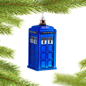 Personalized Doctor Who Tardis Christmas Ornament