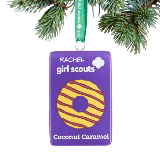 Personalized Girl Scouts of USA Coconut Caramel Christmas Ornament