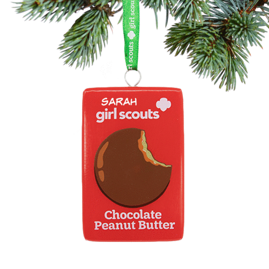 Personalized Girl Scouts of USA Chocolate Peanut Butter Christmas Ornament