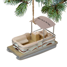 Personalized Pontoon Boat Christmas Ornament