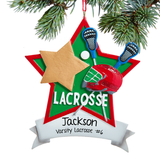 Personalized Lacrosse Christmas Ornament