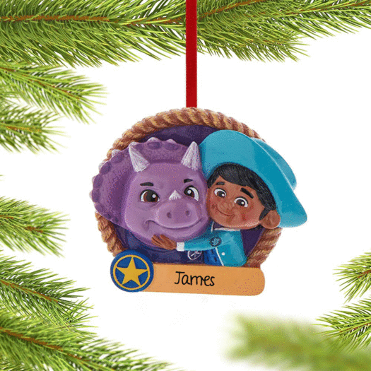 Personalized Dino Ranch Miguel Christmas Ornament