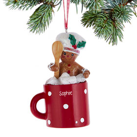 Personalized Gingerbread Man Christmas Ornament