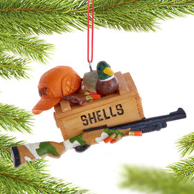 Personalized Shotgun Shell Box Christmas Ornament