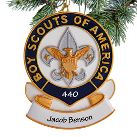 Personalized Boy Scouts Christmas Ornament