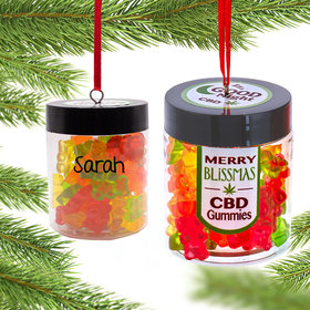 Personalized Merry Blissmas CBD Gummies Christmas Ornament