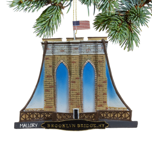 Personalized Brooklyn Bridge Christmas Ornament