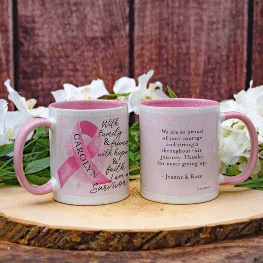 Personalized Breast Cancer Survivor 11oz Mug Empty