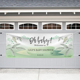 Personalized Garage Baby Shower Banner - Oh Baby