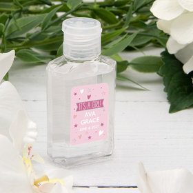 Personalized Baby Shower Hand Sanitizer 2 oz Bottle - It's A Girl!