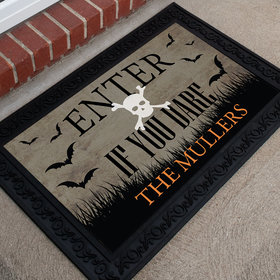 Personalized Halloween Doormat Enter If You Dare