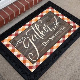 Personalized Fall Doormat Gather