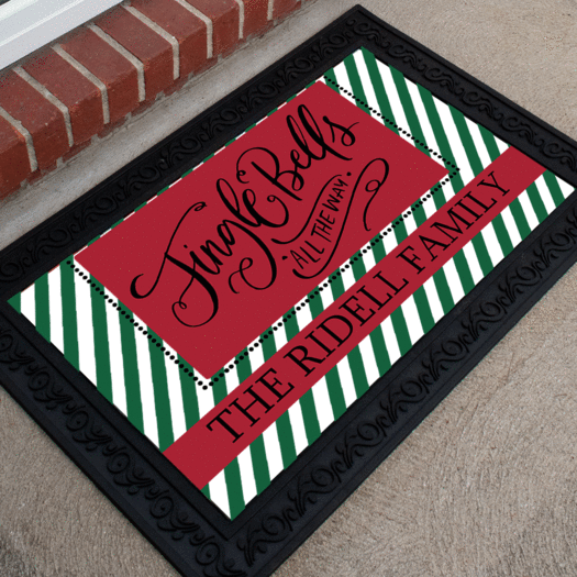 Personalized Christmas Doormat Jingle Bells